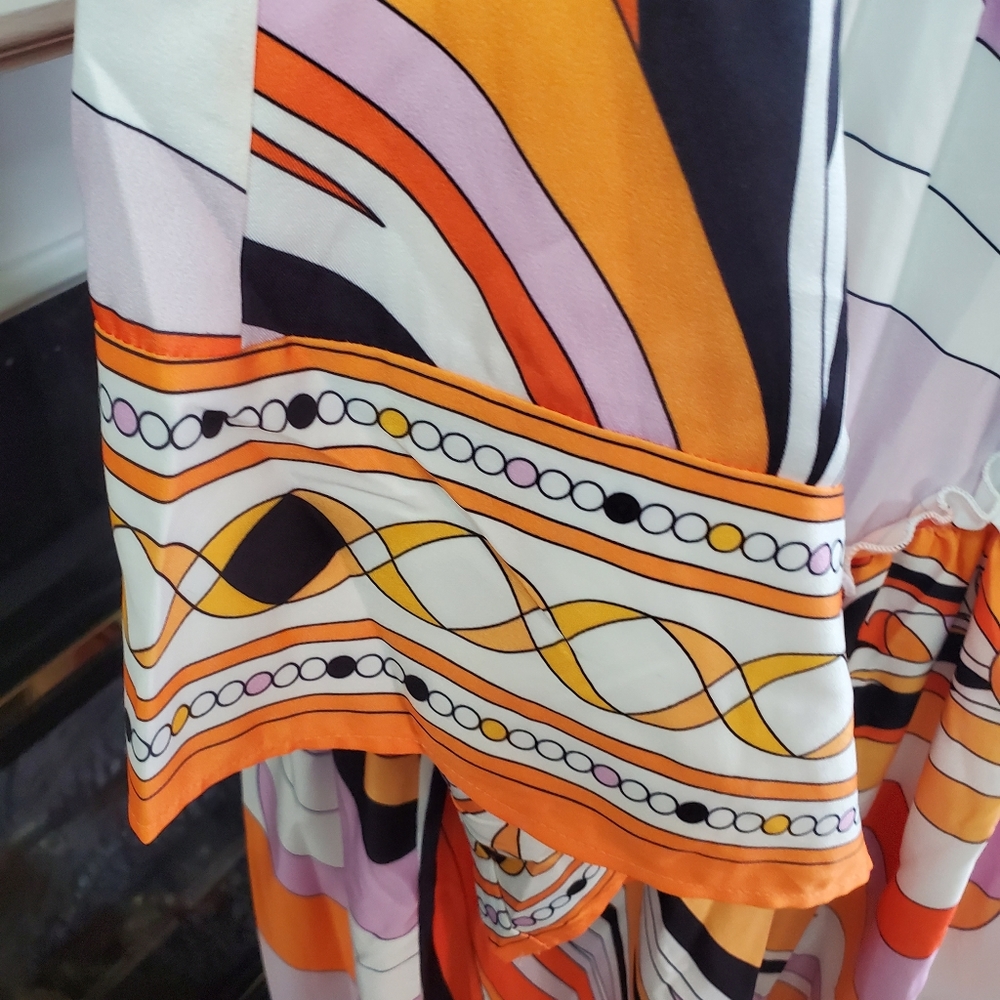 Multifunctional Pattern Print Maxi Robe Caftan - image 7